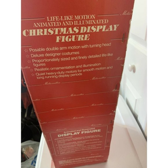 Vintage Animated‎ Mrs SANTA CLAUS Lighted TELCO Motion-ettes Original Box scary - Picture 6 of 11